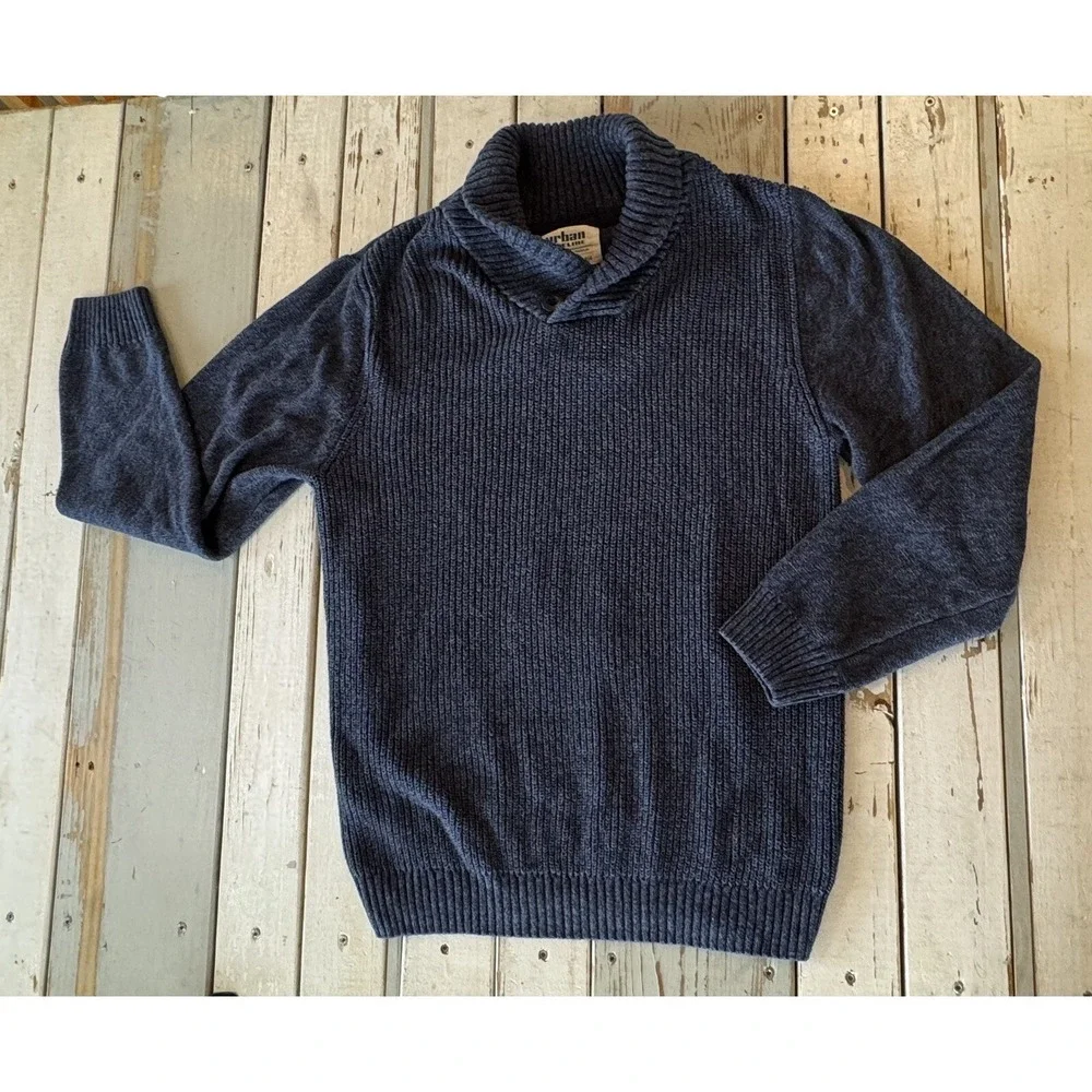 URBAN PIPELINE Sweater Pullover  BLUE Long Sleeve Knit Cowl Neck Men's Size XL